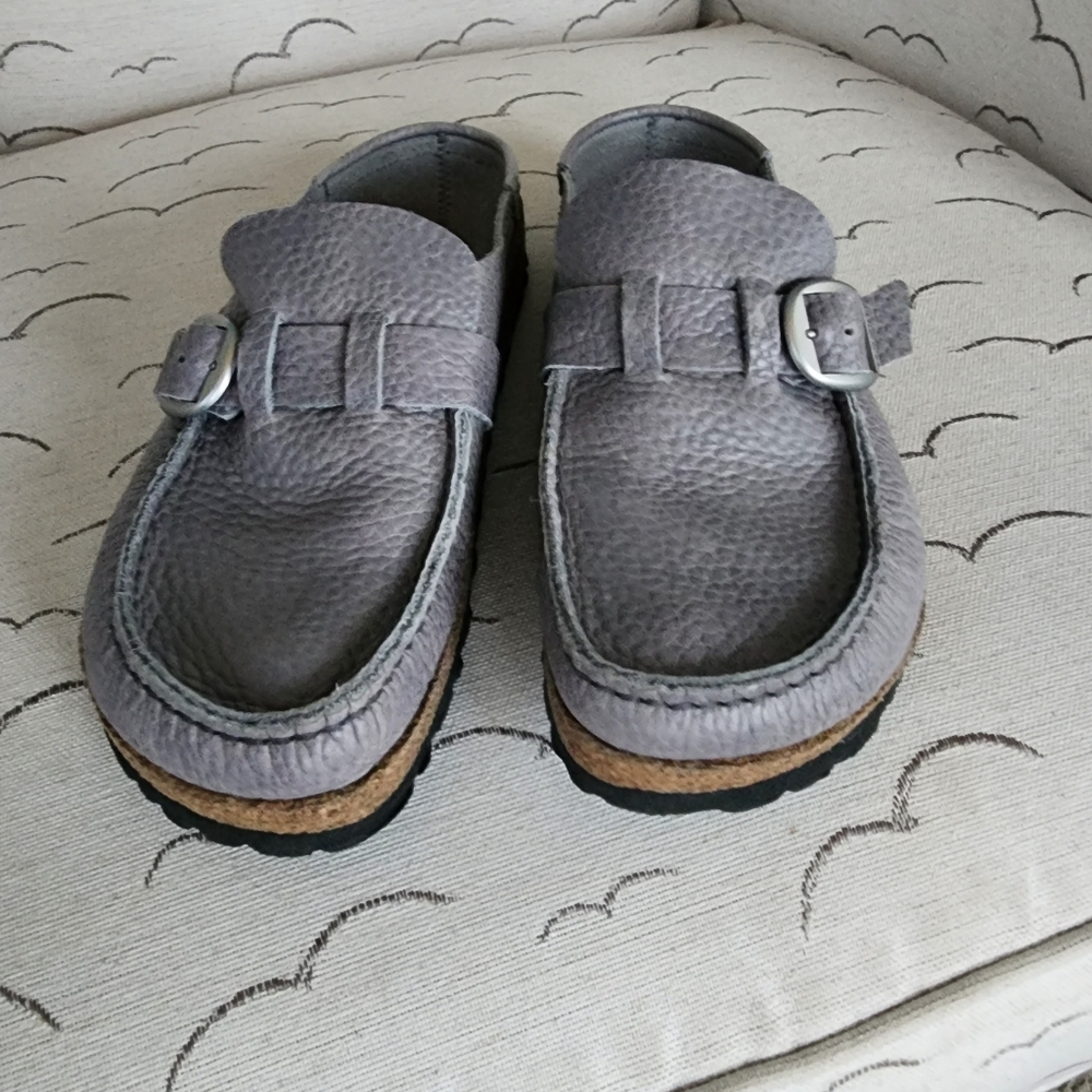 Birkenstock buckley slides - grey - size 38